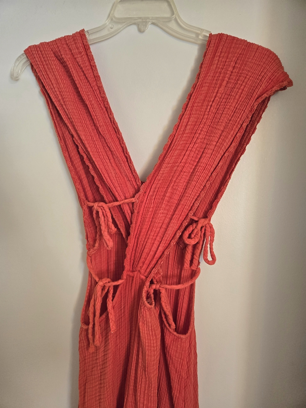 Anthropologie The Silvana Red High-Low Tie-Side Dress - Picture 7 of 7